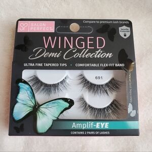 NEW Salon Perfect 2-Pairs Winged Amplif-Eye Eyelashes 691